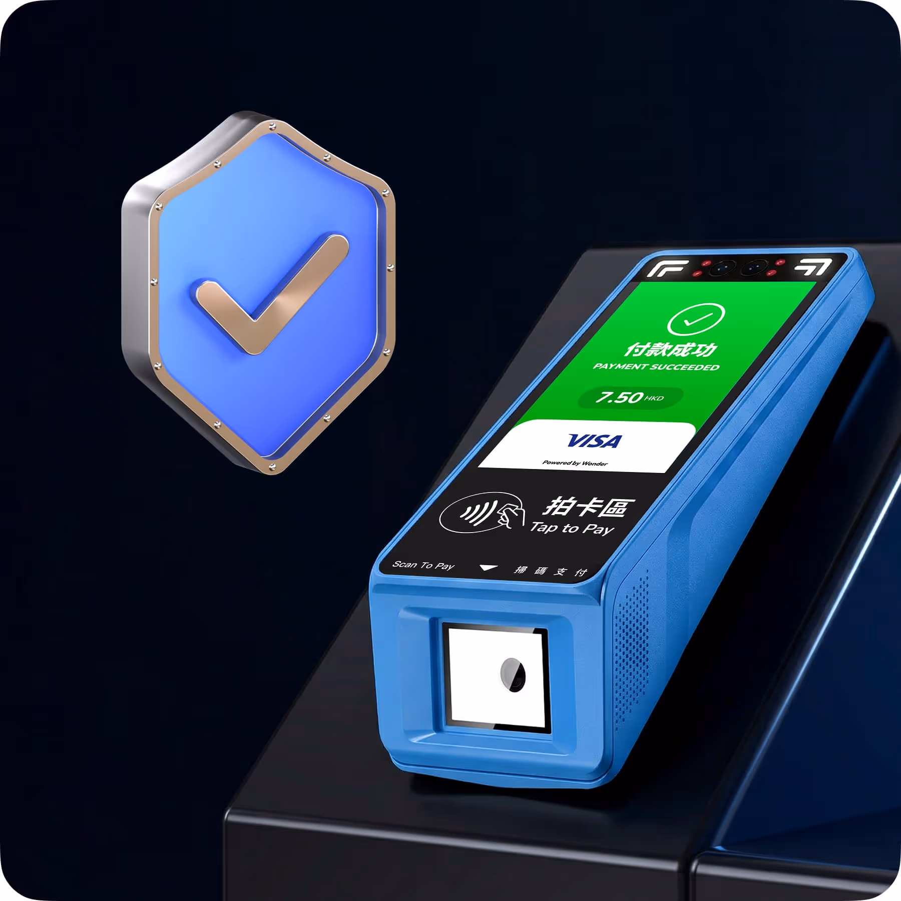 Wonder Transit X validator shown with PCI DSS Level 1 payment security certification