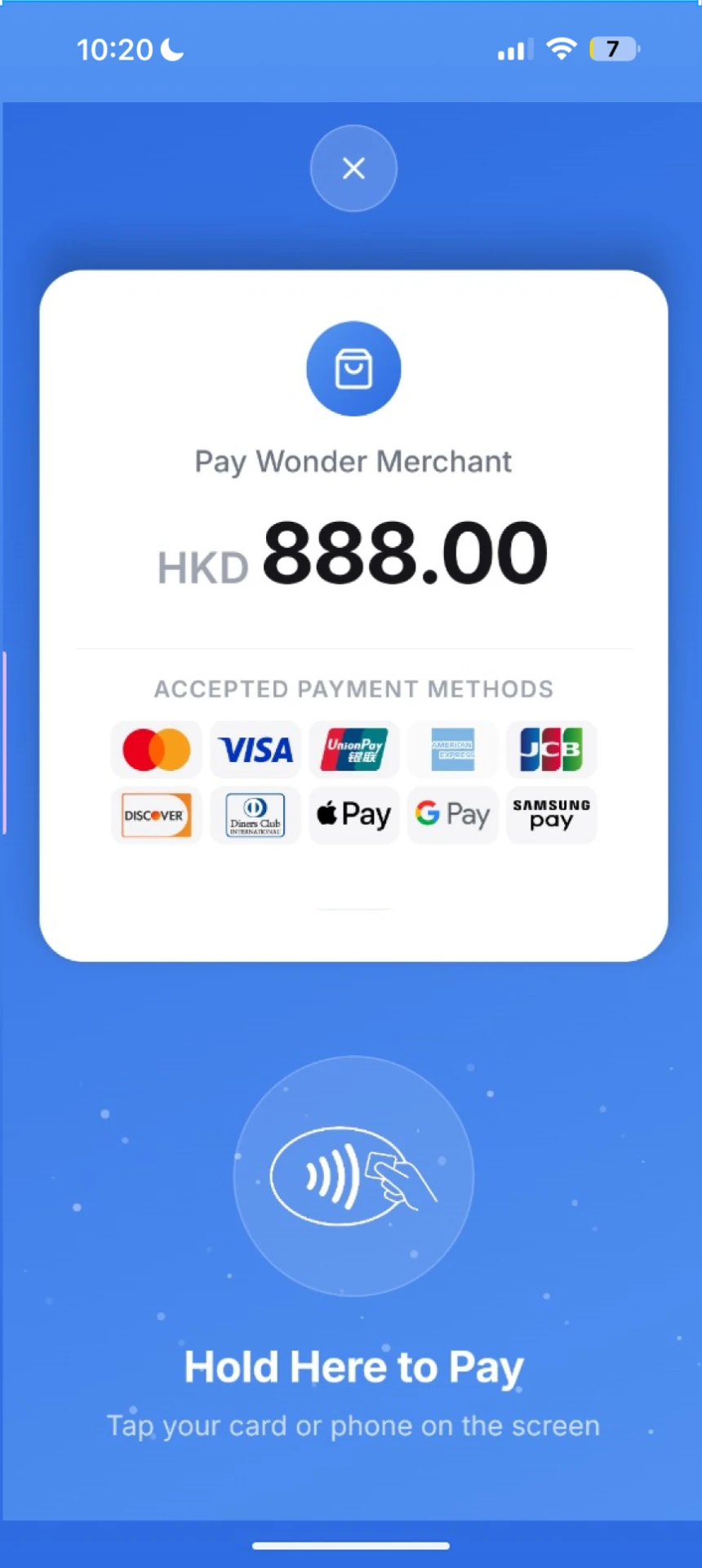 02: Customer taps to pay