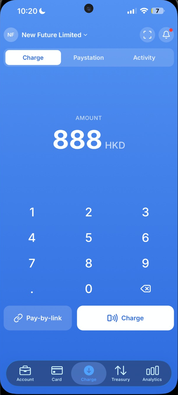 01: Enter the amount