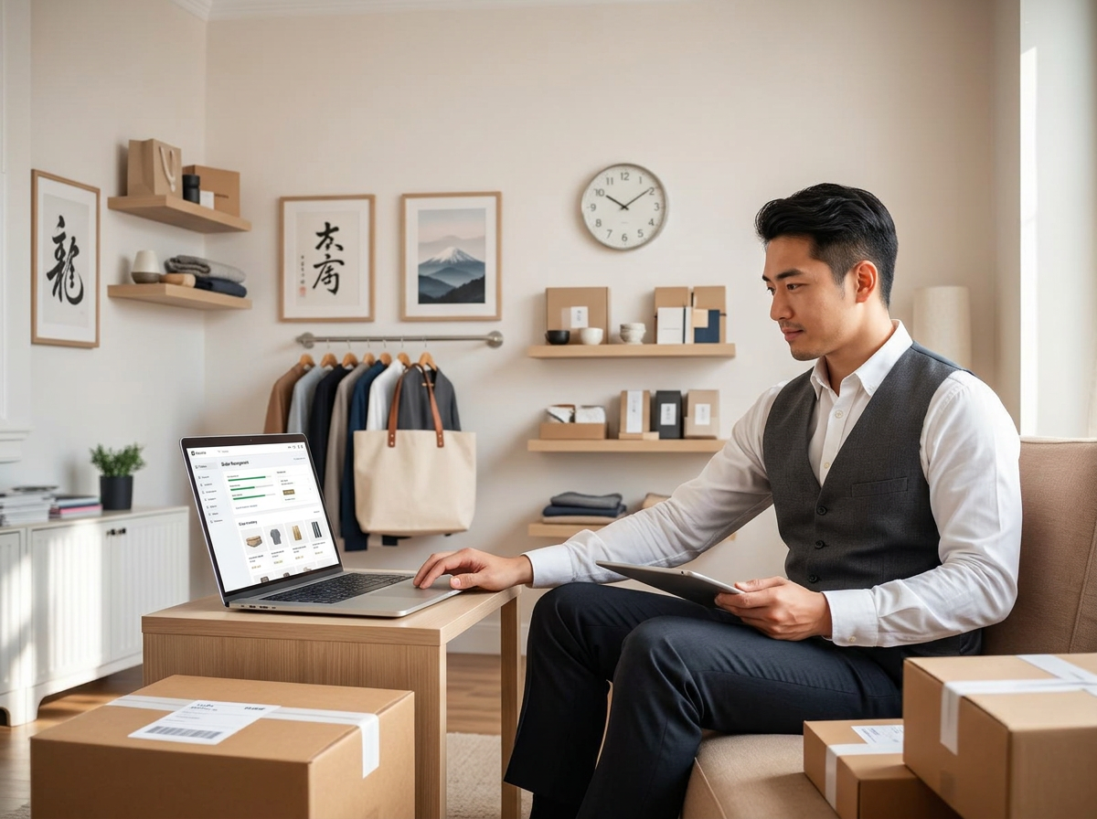 顧客以平板電腦瀏覽網上服裝店